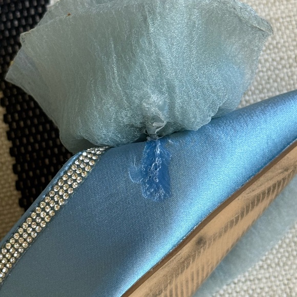 EGO Blue Heels with Bow and Rhinestone Accent - Picture 15 of 15